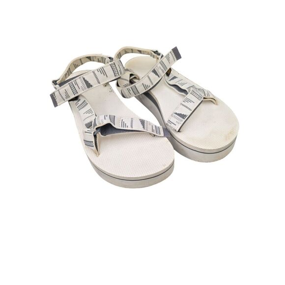 Teva Shoes - Teva Flatform Universal Chara Bright White Platform Sandals Womens Size 9